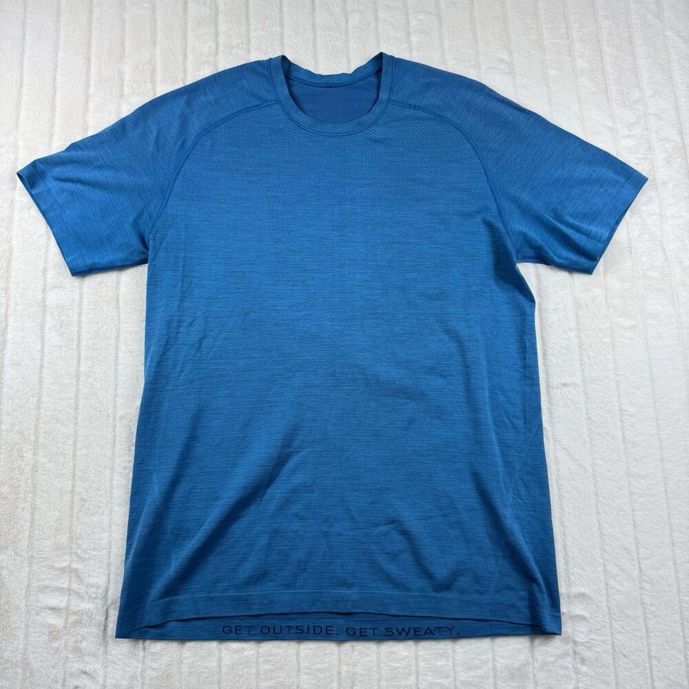 Lululemon Metal Vent Tech T-Shirt Men's M Blue Gym Sport Performance Activewear